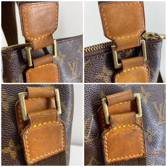 Authentic LOUIS VUITTON Brown Monogram Canvas Leather Bosphore Messenger Bag - Picture 9 of 13